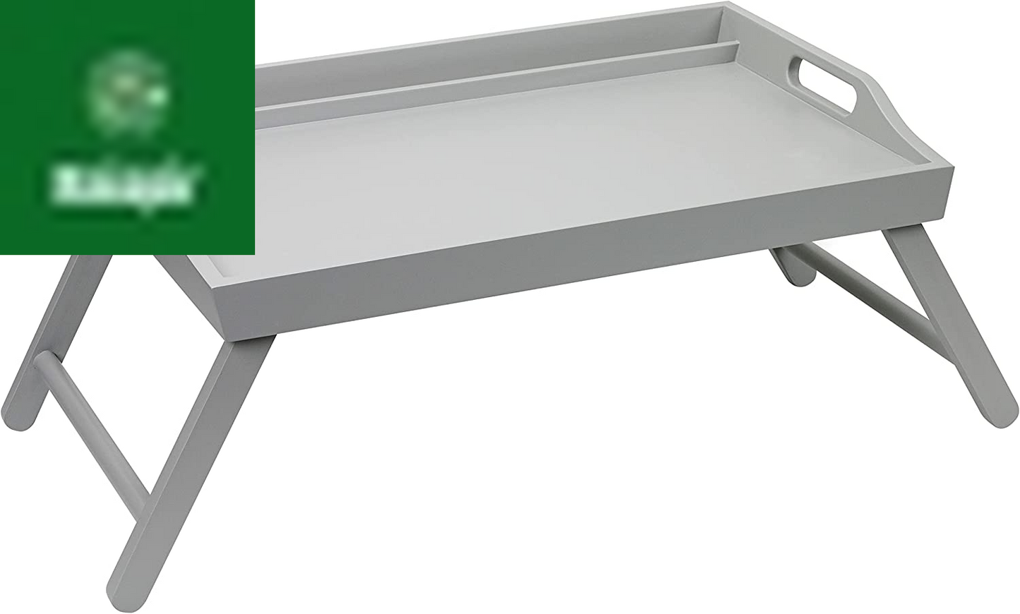 Extra Large Wood Bed Tray, Lap Tray, Lap Desk with Phone Holder - Fits up to 17.3 Inch Laptops and Most Tablets - Calming Gray - Style No. 78105