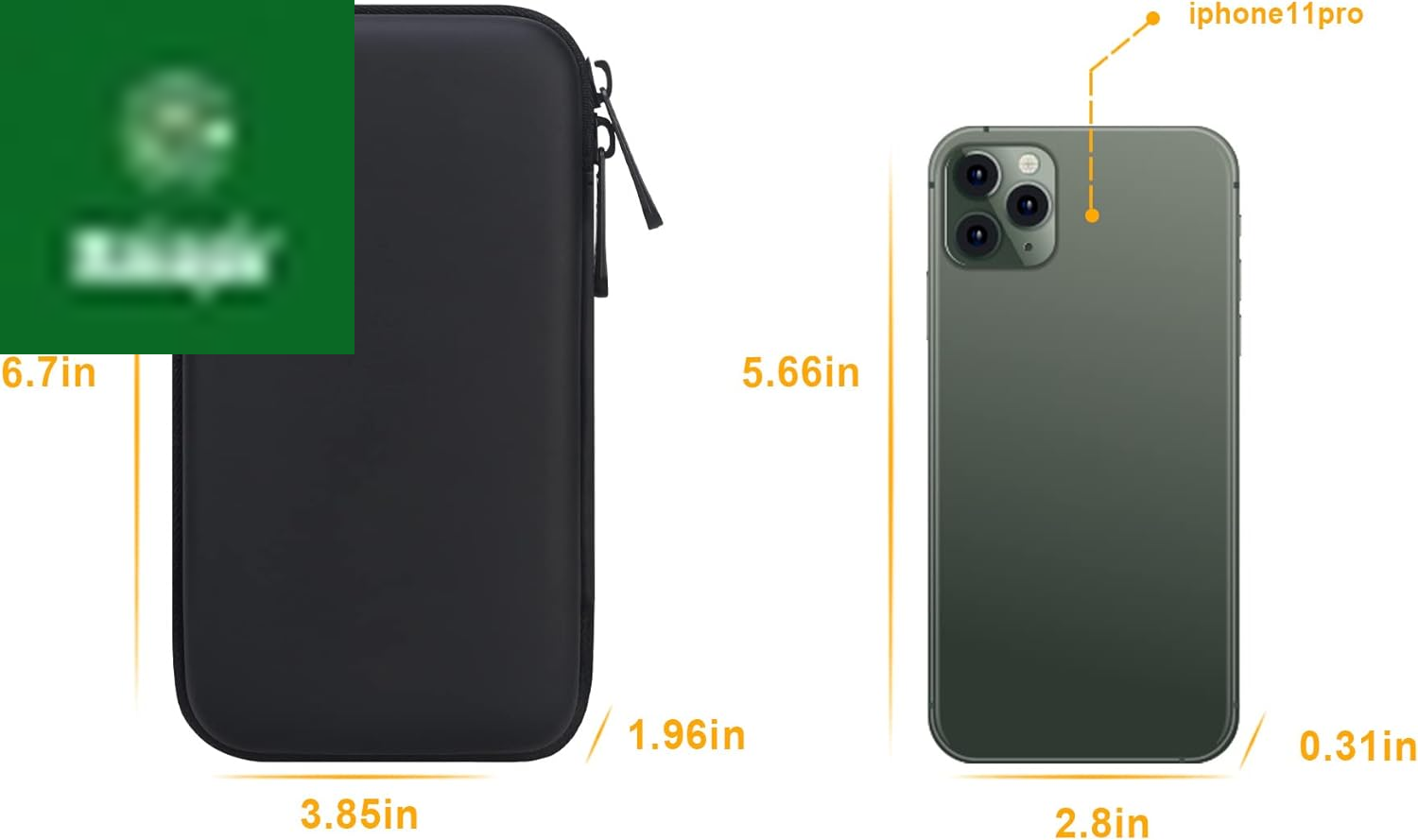 Travel Cable Organizer Hard Protective Case