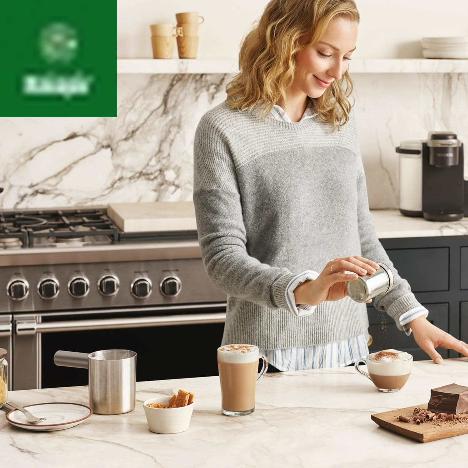 K-Cafe Single-Serve K-Cup Coffee Maker, Latte Maker and Cappuccino Maker, Comes with Dishwasher Safe Milk Frother, Coffee Shot Capability, Compatible with All  K-Cup Pods, Dark Charcoal