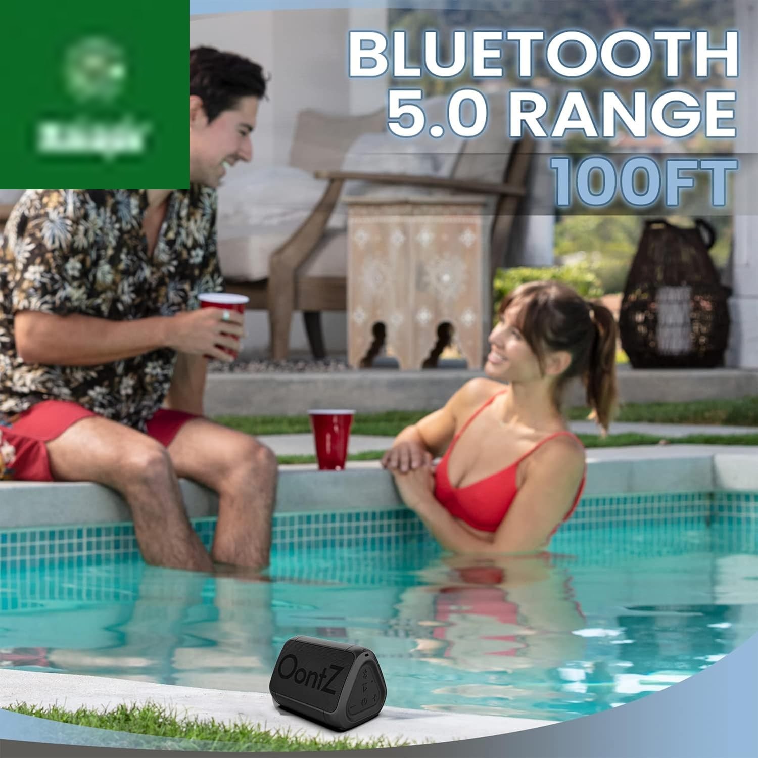 Oontz Angle Solo Portable Bluetooth Speaker 5.0-5W Sound, 10-Hr Battery, 100Ft Wireless Range, IPX5 Water-Resistant, Budget-Friendly Small Speaker for Travel, Party, Outdoor or Home (Black)