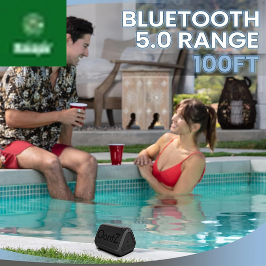 Oontz Angle Solo Portable Bluetooth Speaker 5.0-5W Sound, 10-Hr Battery, 100Ft Wireless Range, IPX5 Water-Resistant, Budget-Friendly Small Speaker for Travel, Party, Outdoor or Home (Black)