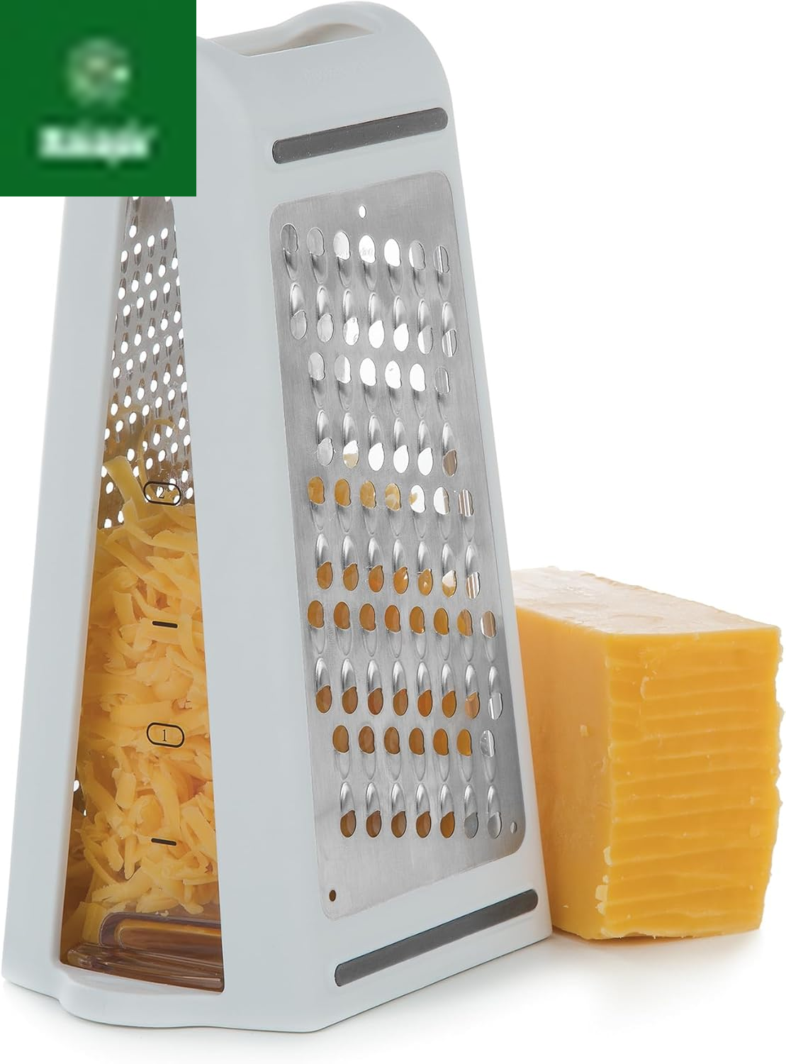 Prepsolutions 2-Way Grate & Measure – Multi-Function Grater for Shredding, Slicing & Measuring