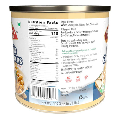 WHITE CHICKPEAS/ GARBANZO BEANS 6.83 LBS