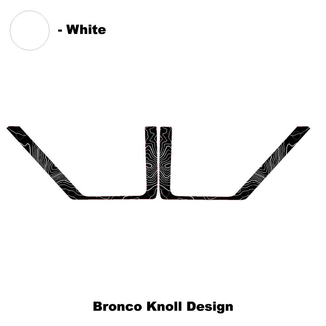 Topo Rear Door Net Trim Overlay Kit (Printed Series) - 2021+ Bronco