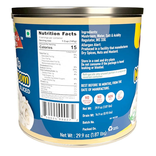 WHOLE MUSHROOM SLICED