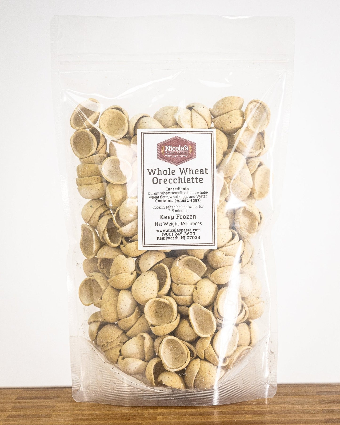 Fresh Whole Wheat Orecchiette Pasta