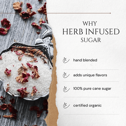 Rose Petal infused artisan culinary sugar