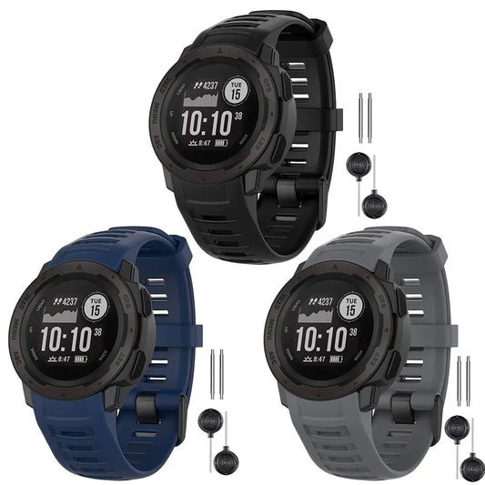 Watbro Bands Compatible with Garmin Instinct Sports GPS Soft Silicone Adjustable Replacement Wristbands for Garmin Instinct/Instinct Tide/Instinct Tactical