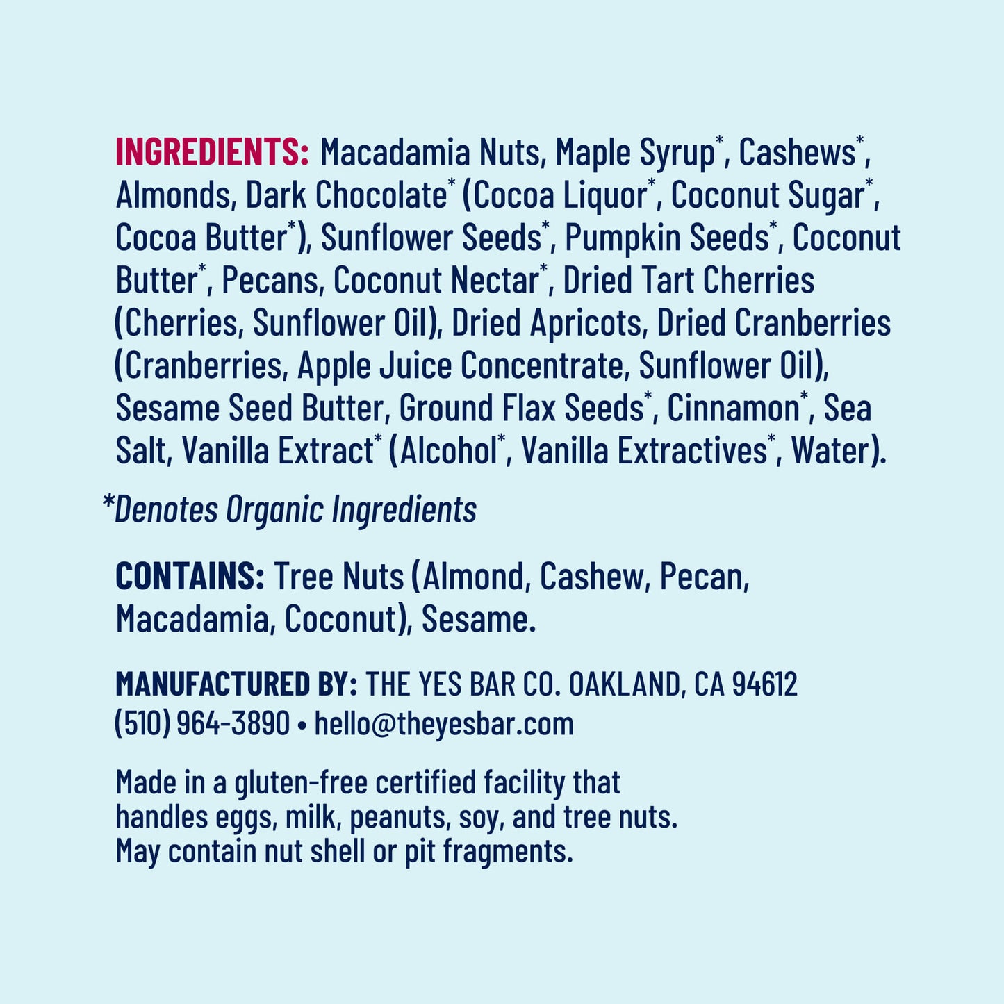 YES BAR® Macadamia Chocolate Pack - 6 Packs