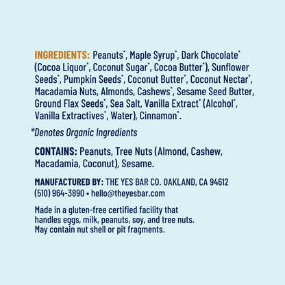 YES BAR® Peanut Butter Dark Chocolate Pack - 6 Packs