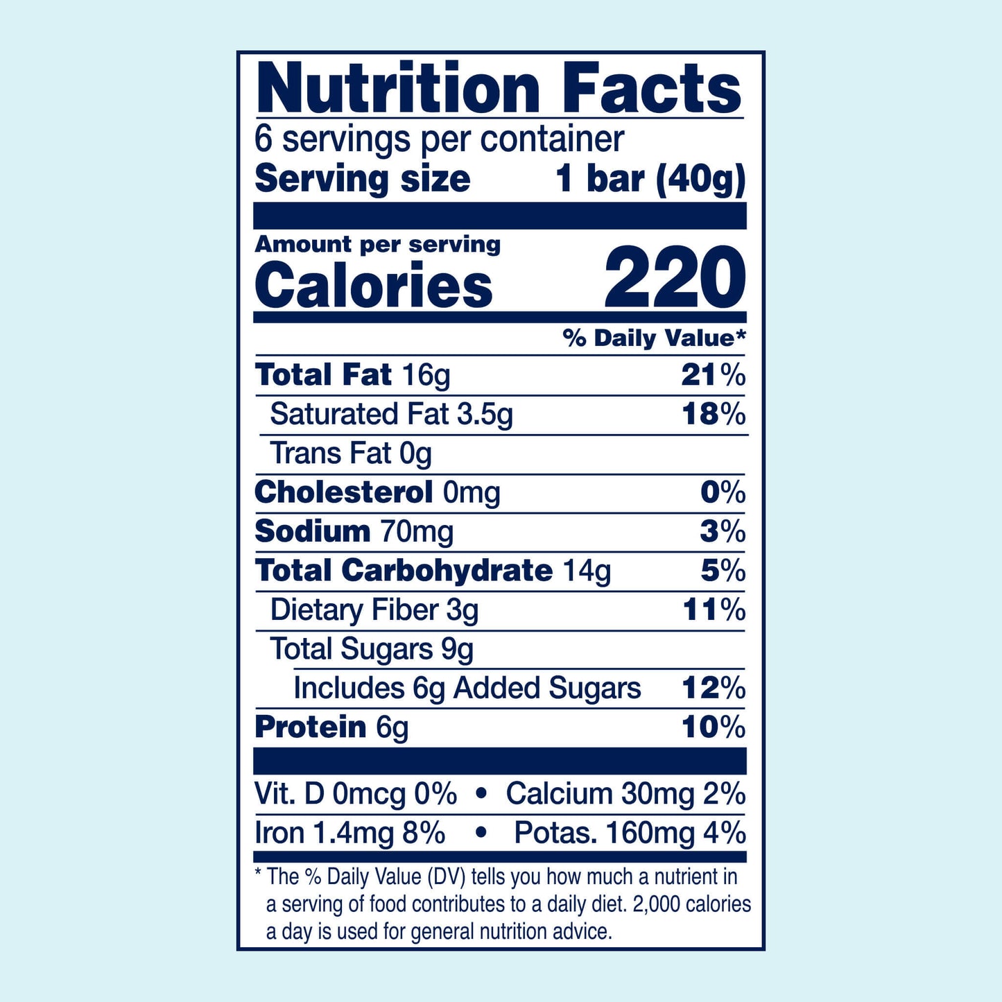 YES BAR® Peanut Butter Dark Chocolate Pack - 6 Packs