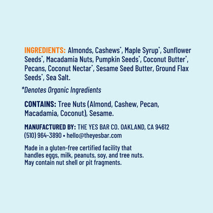 YES BAR® Salted Maple Pecan Pack - 6 Packs