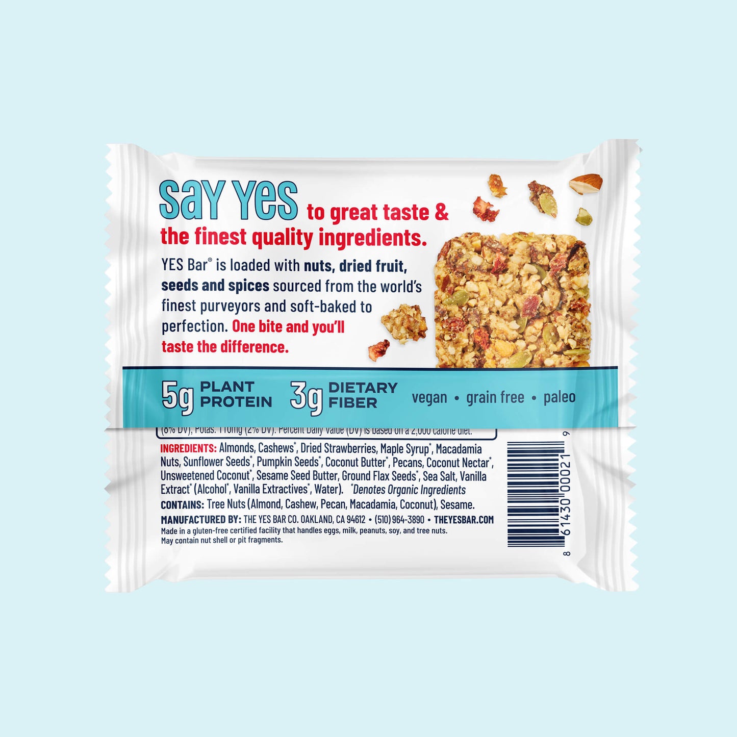 YES BAR® Strawberry Coconut Pack - 6 Packs