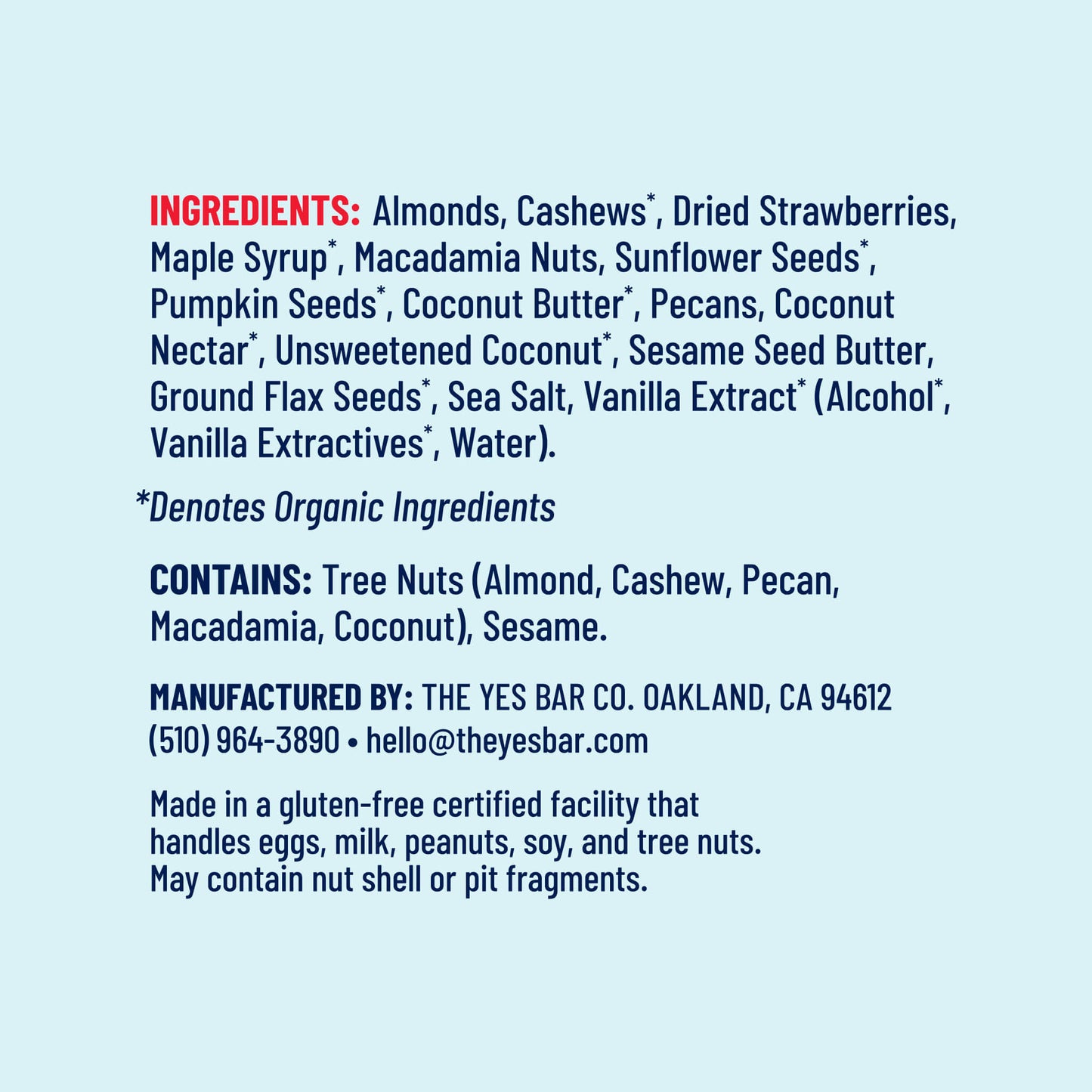 YES BAR® Strawberry Coconut Pack - 6 Packs