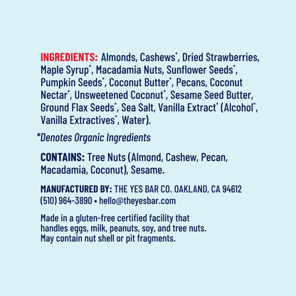 YES BAR® Strawberry Coconut Pack - 6 Packs