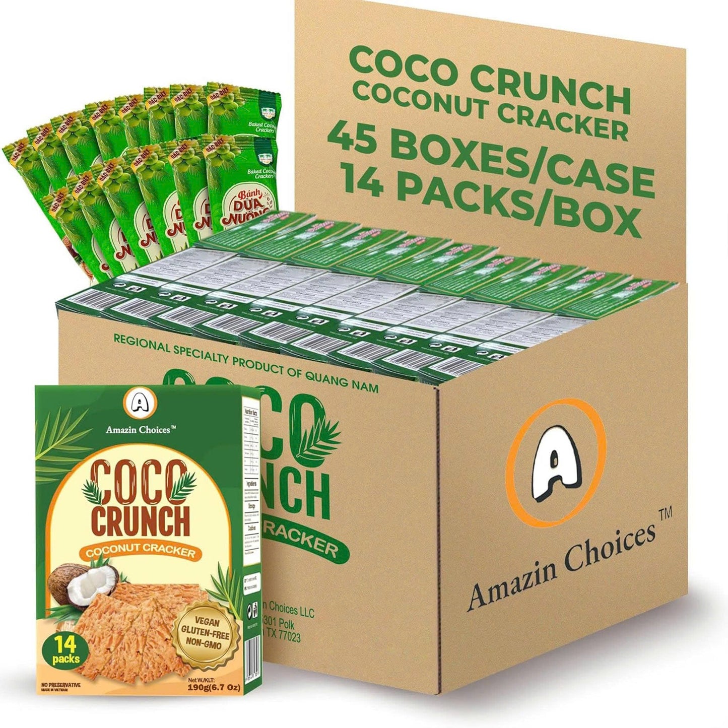 Amazin Choices COCO Crunch Coconut Crackers, 6.7 oz., 14 pk.