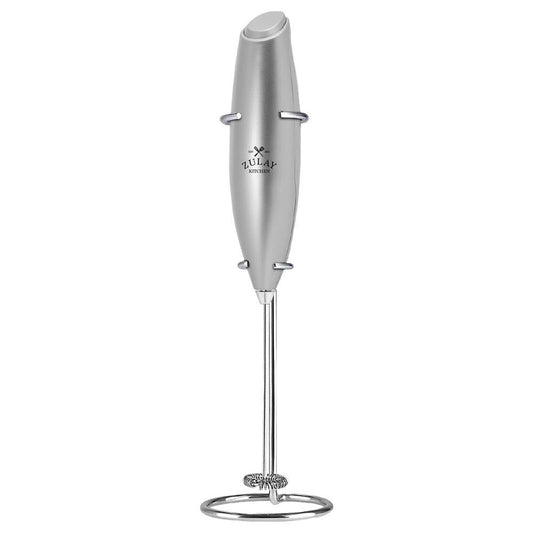Zulay Kitchen - 'Silver' Handheld Milk Frother With Stand
